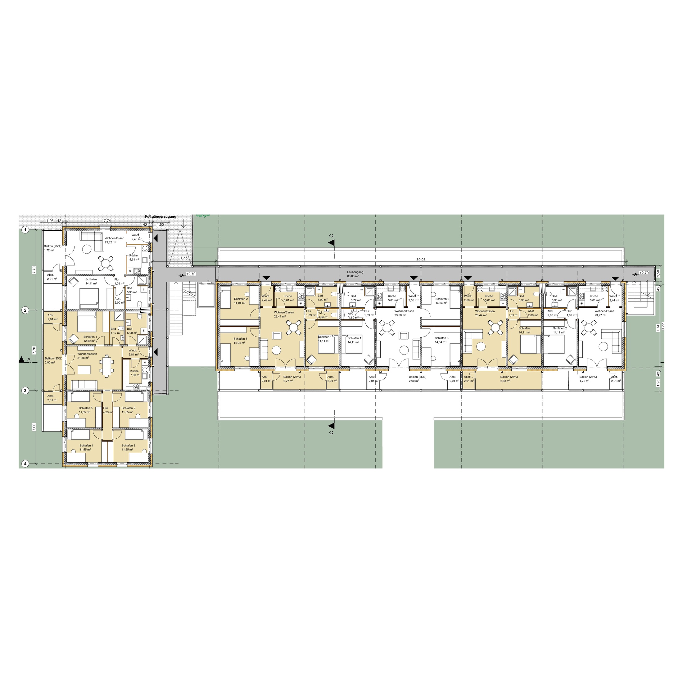Wohnungsbau Kemel Süd Grundriss